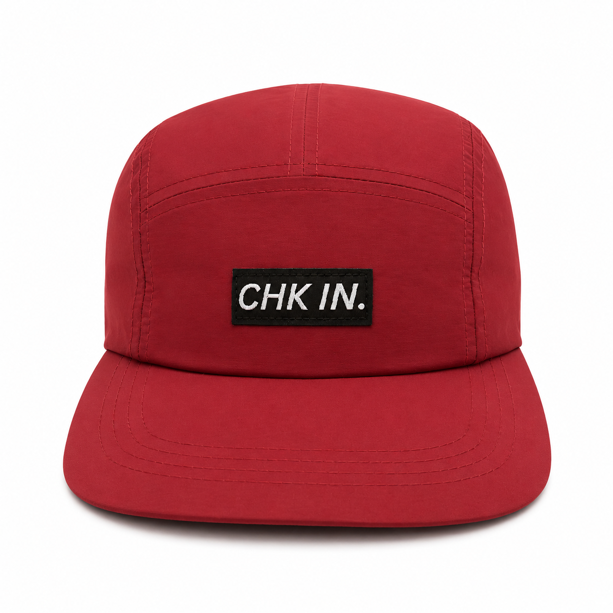 CHK IN. Burgundy Essential Cap